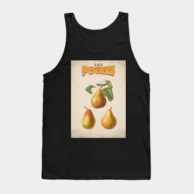 Old fruit poster - Pears - Vintage - retro Tank Top by Labonneepoque